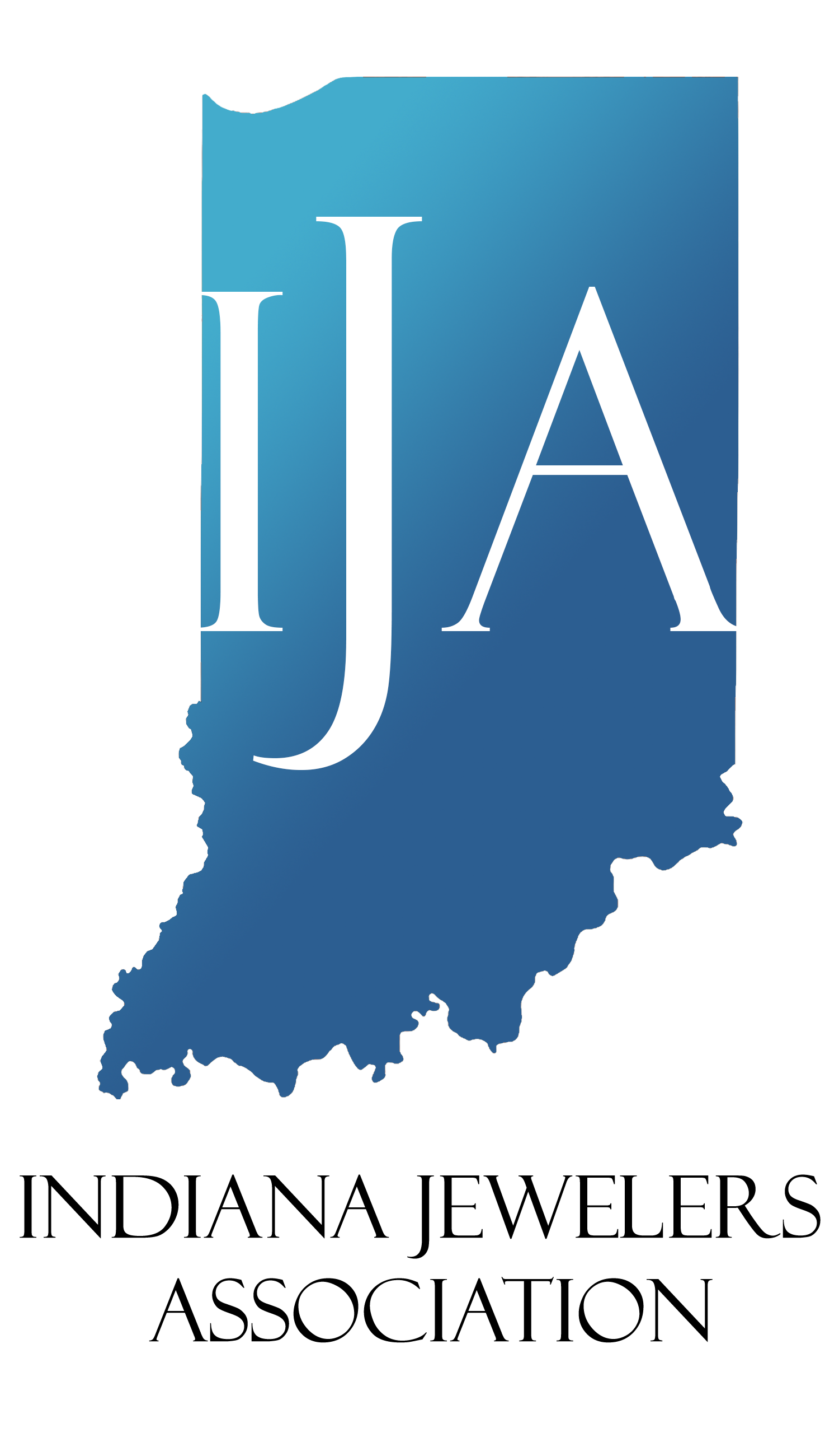 IJA stacked logo: Indiana mark above the wordmark